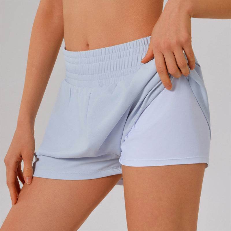 Högmidjade sportshorts med ficka