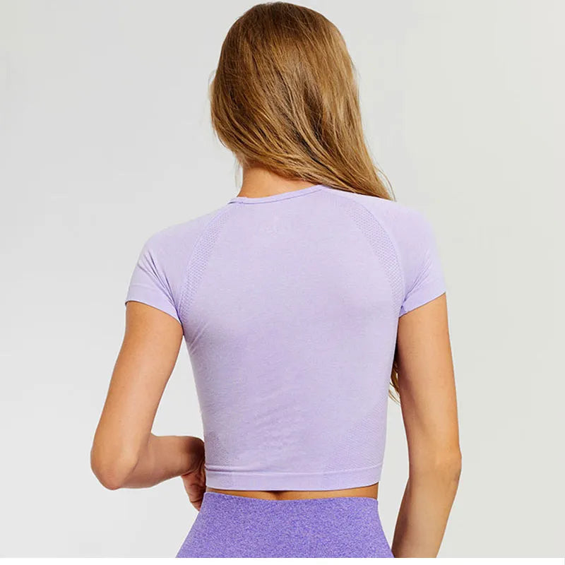 Yoga-t-shirt med figurnära design