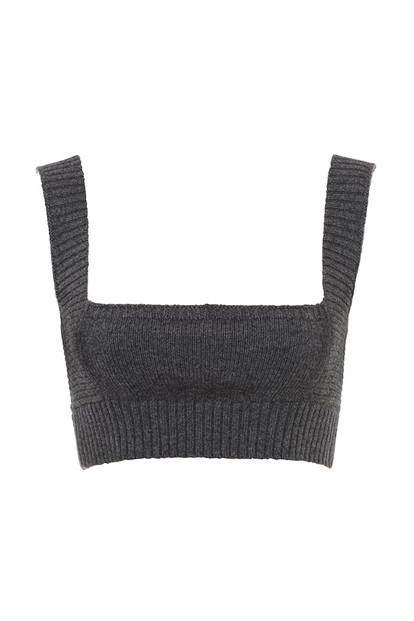Antracit kashmirbralette med lediga byxor