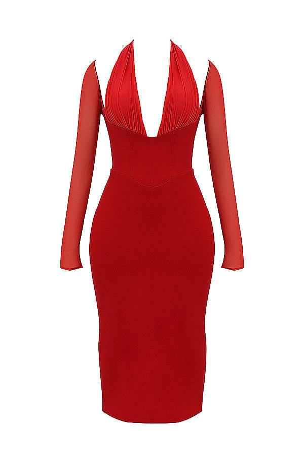 Long dress with tunn sleeves
