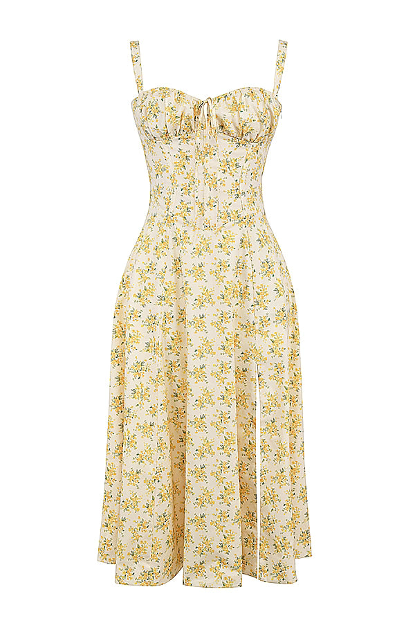 Carmen maxi sommarklänning med blommönster