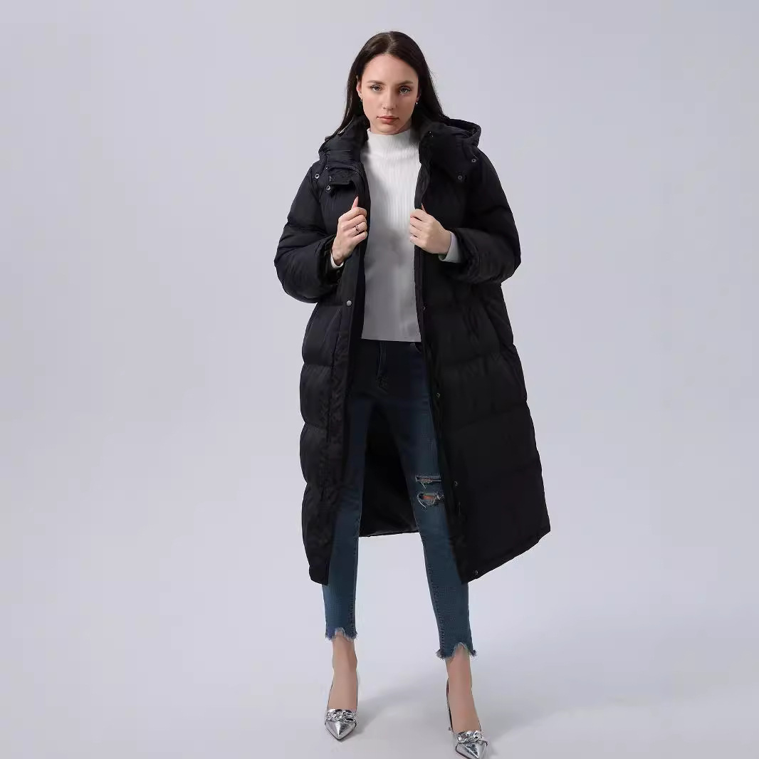 Quiltad pläd Hooded Bomullstoppad Kappa Dam