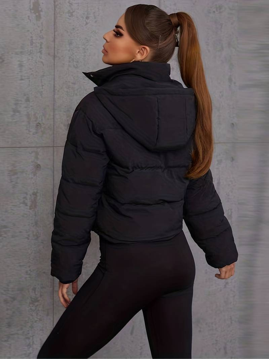 Plisserad jacka i slim-fit-modell