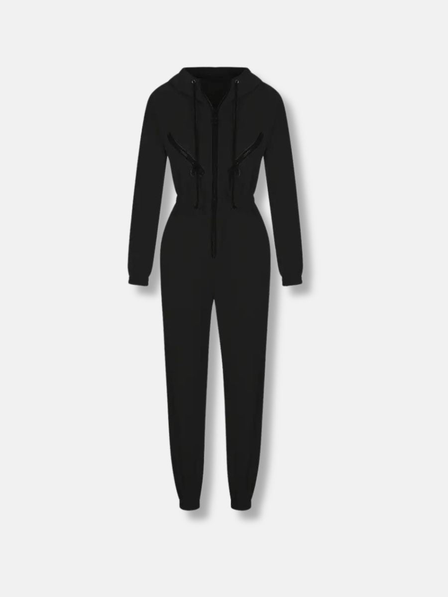 Jumpsuit med luva och dragsko