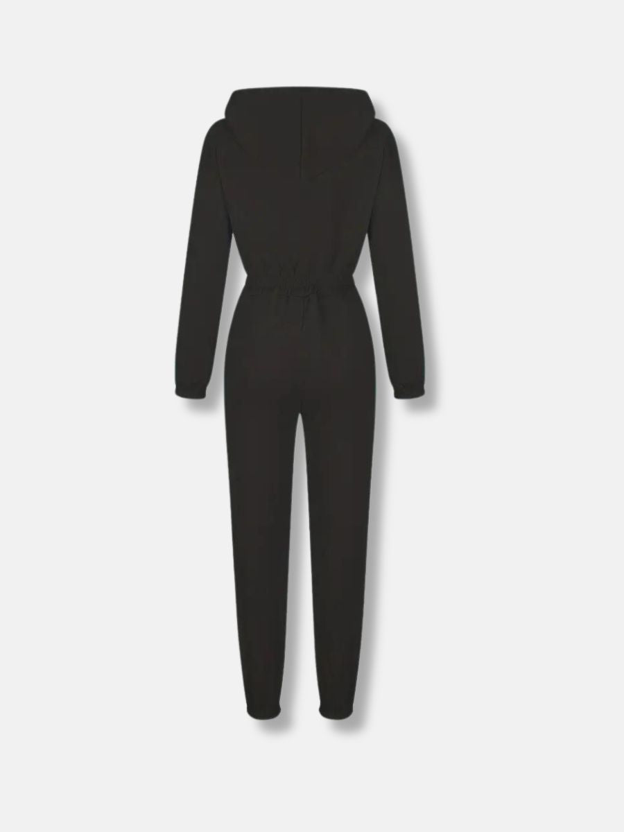 Jumpsuit med luva och dragsko