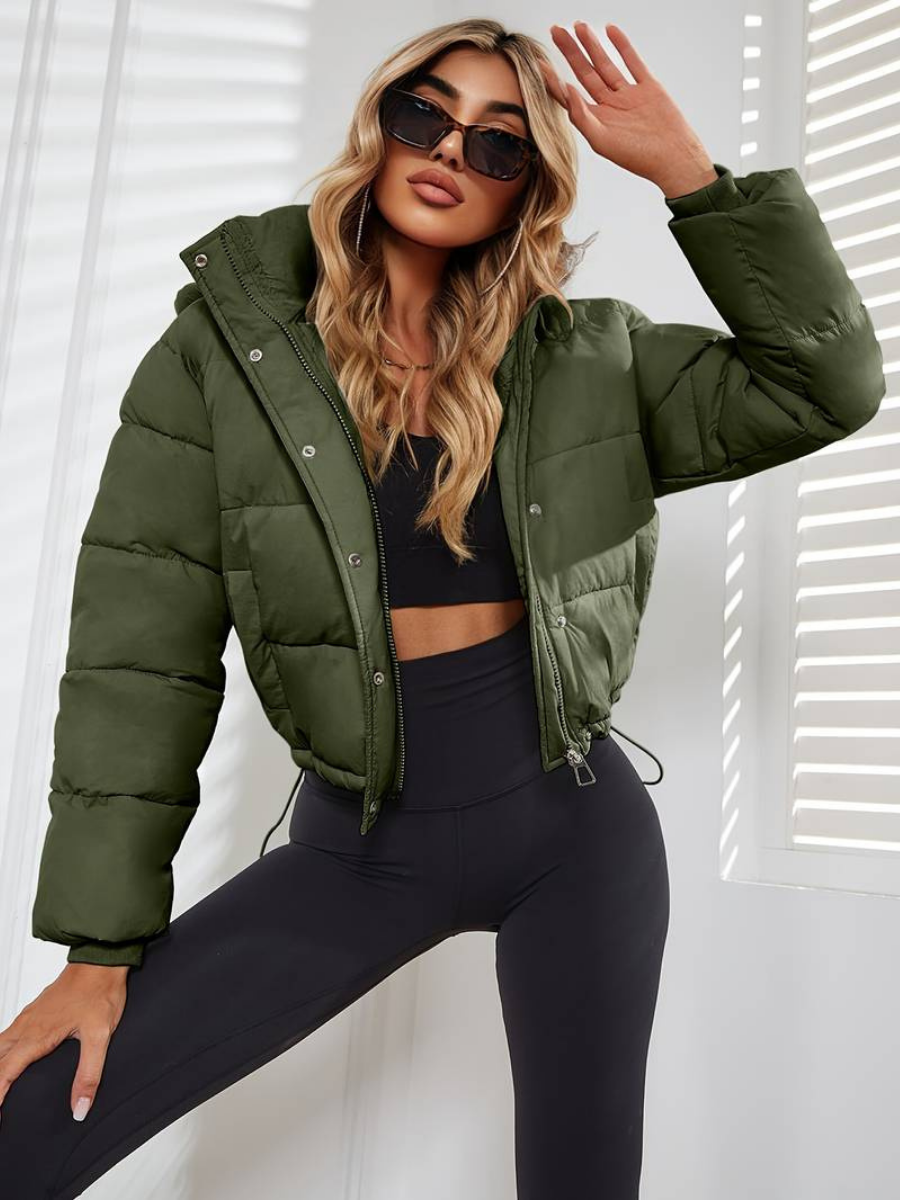Plisserad jacka i slim-fit-modell