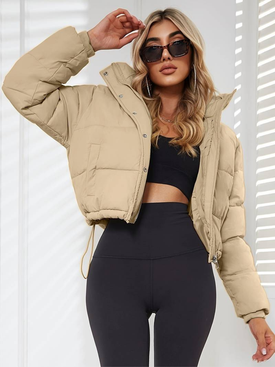 Plisserad jacka i slim-fit-modell