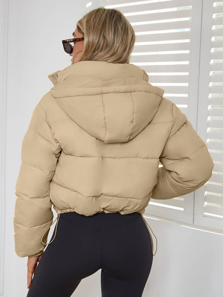 Plisserad jacka i slim-fit-modell