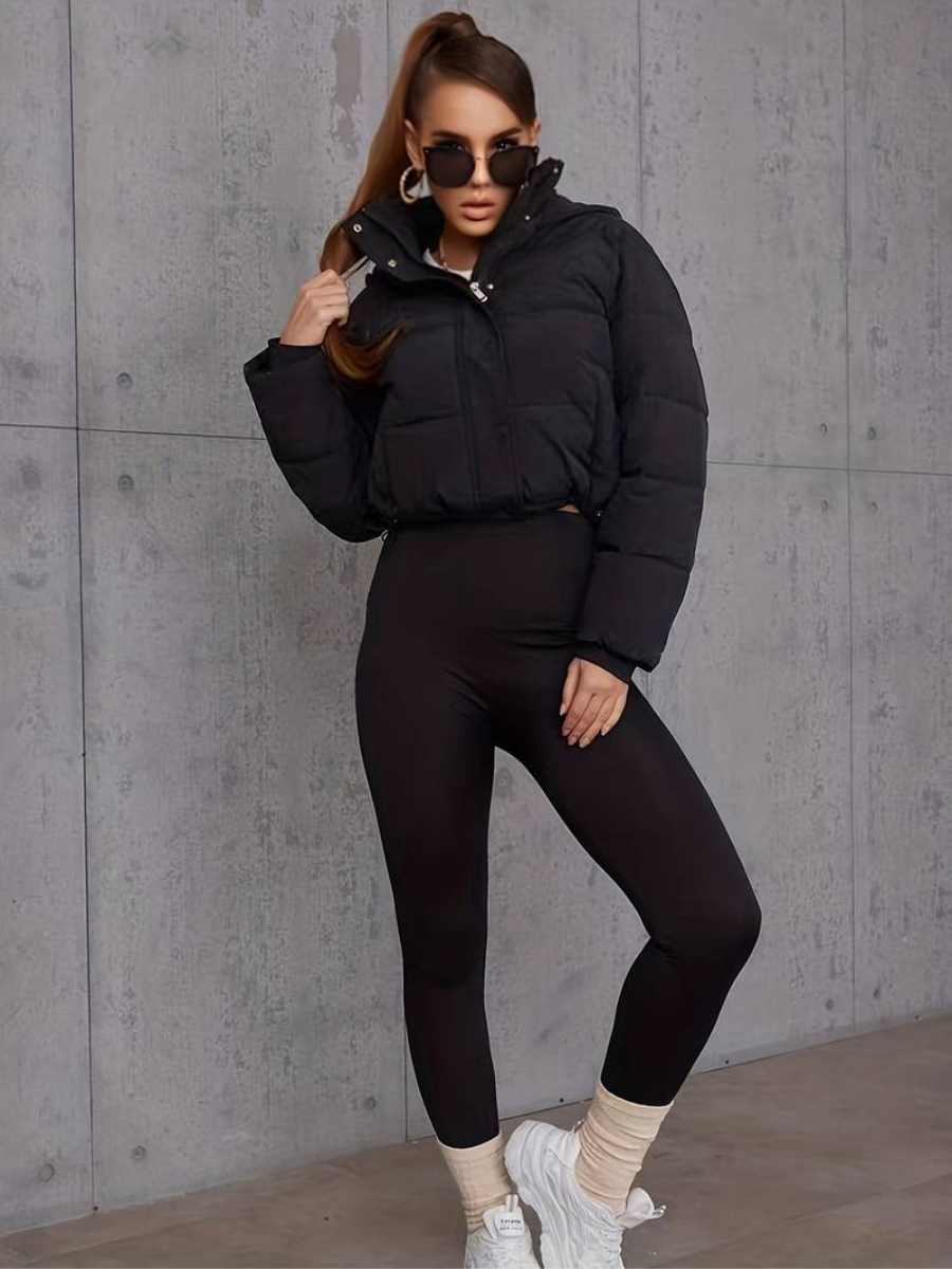 Plisserad jacka i slim-fit-modell