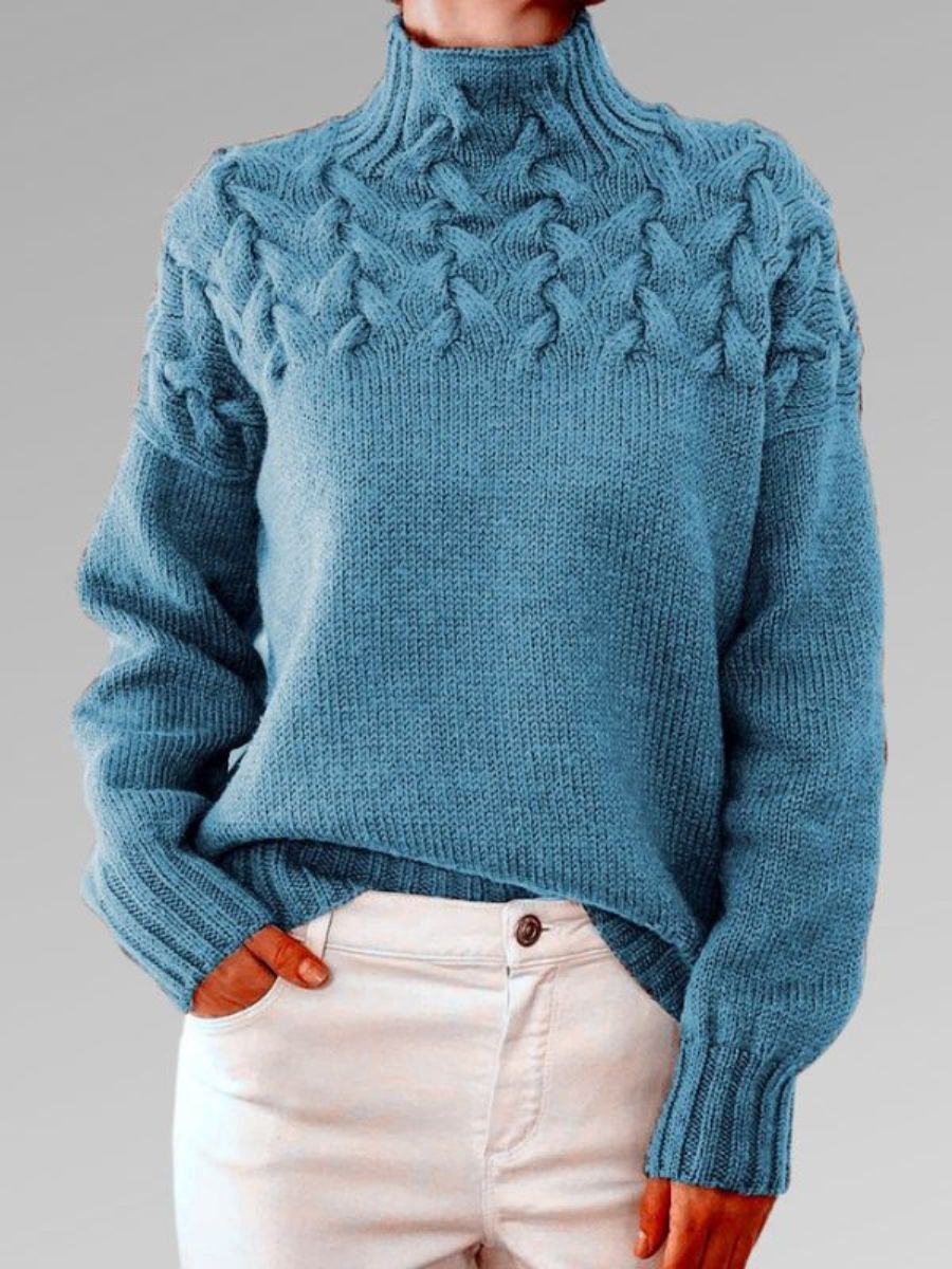 Elegant sicksackstickad tröja