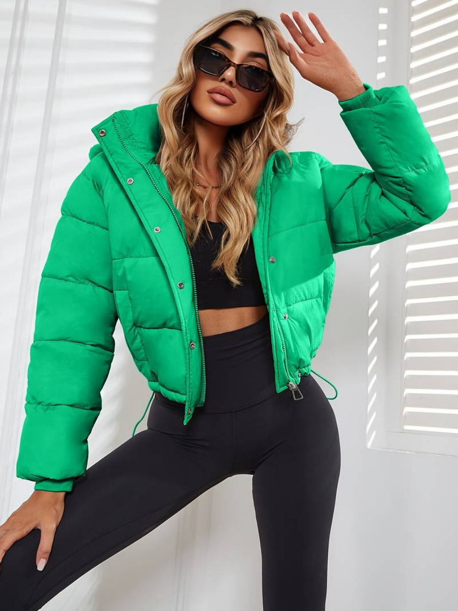 Plisserad jacka i slim-fit-modell