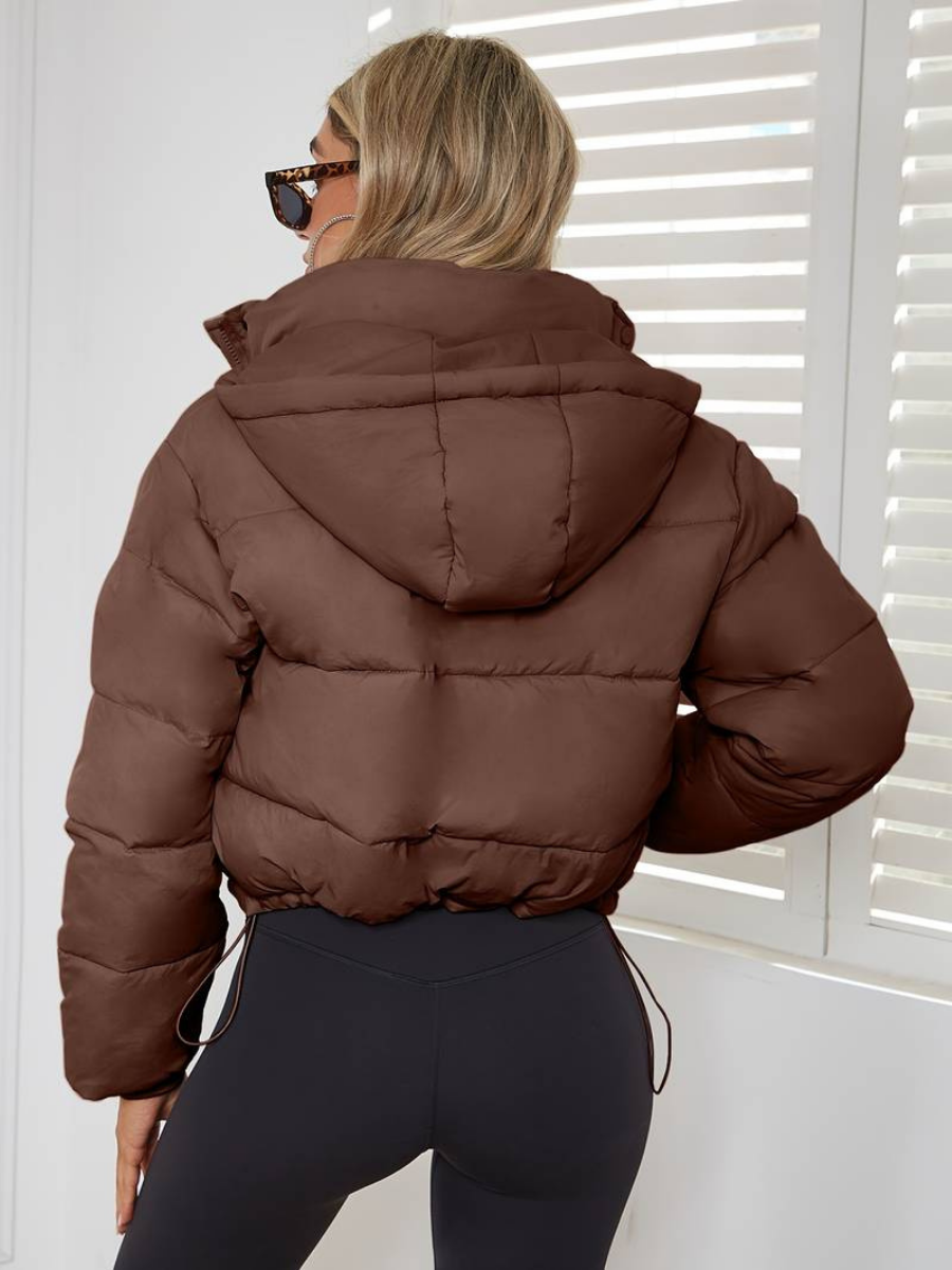 Plisserad jacka i slim-fit-modell