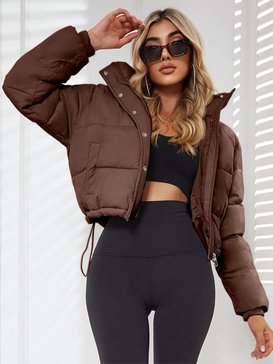 Plisserad jacka i slim-fit-modell