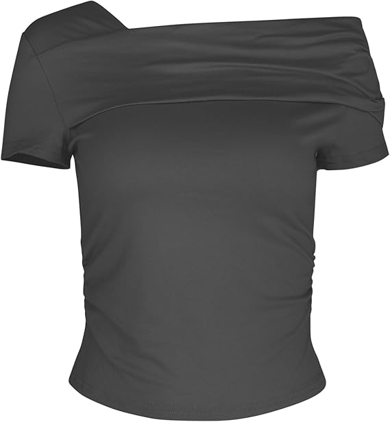 Arriela crop top med en axel