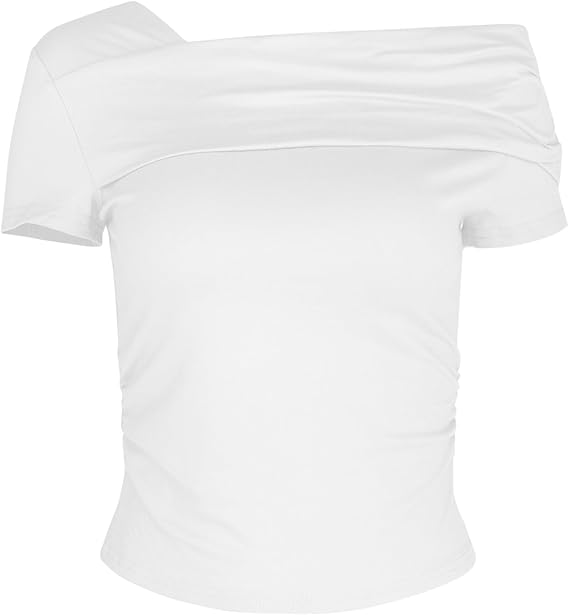 Arriela crop top med en axel