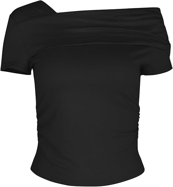 Arriela crop top med en axel
