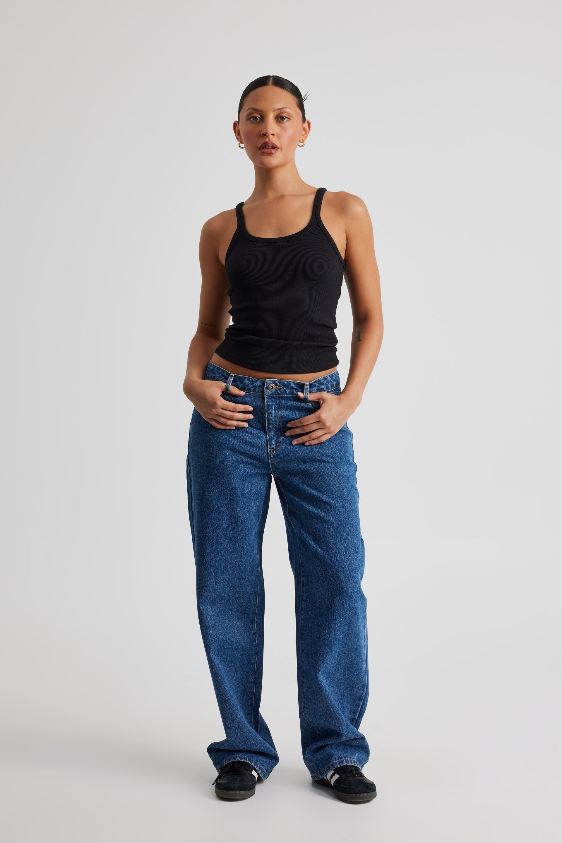 Adina tank top i bomullsblandning