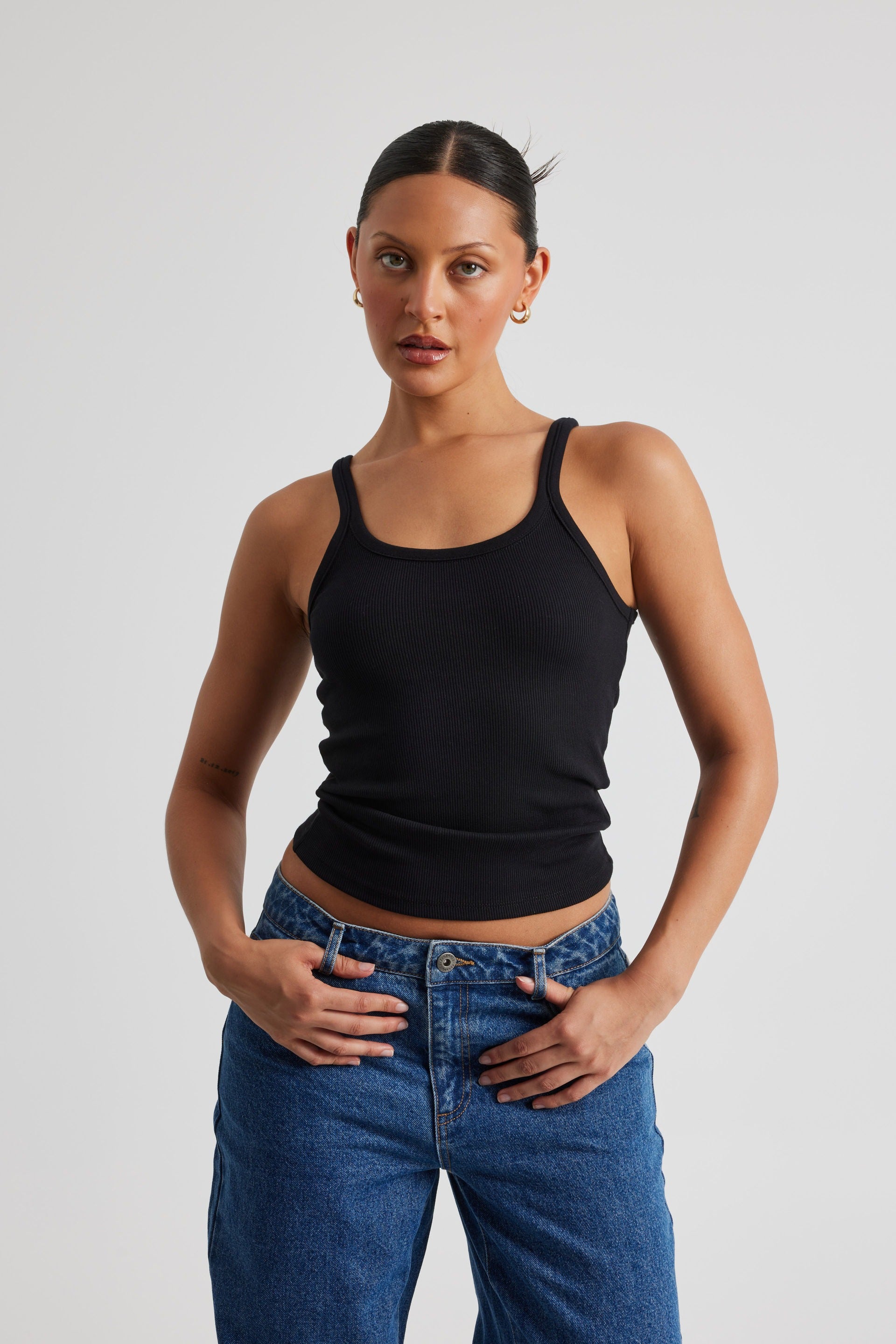 Adina tank top i bomullsblandning
