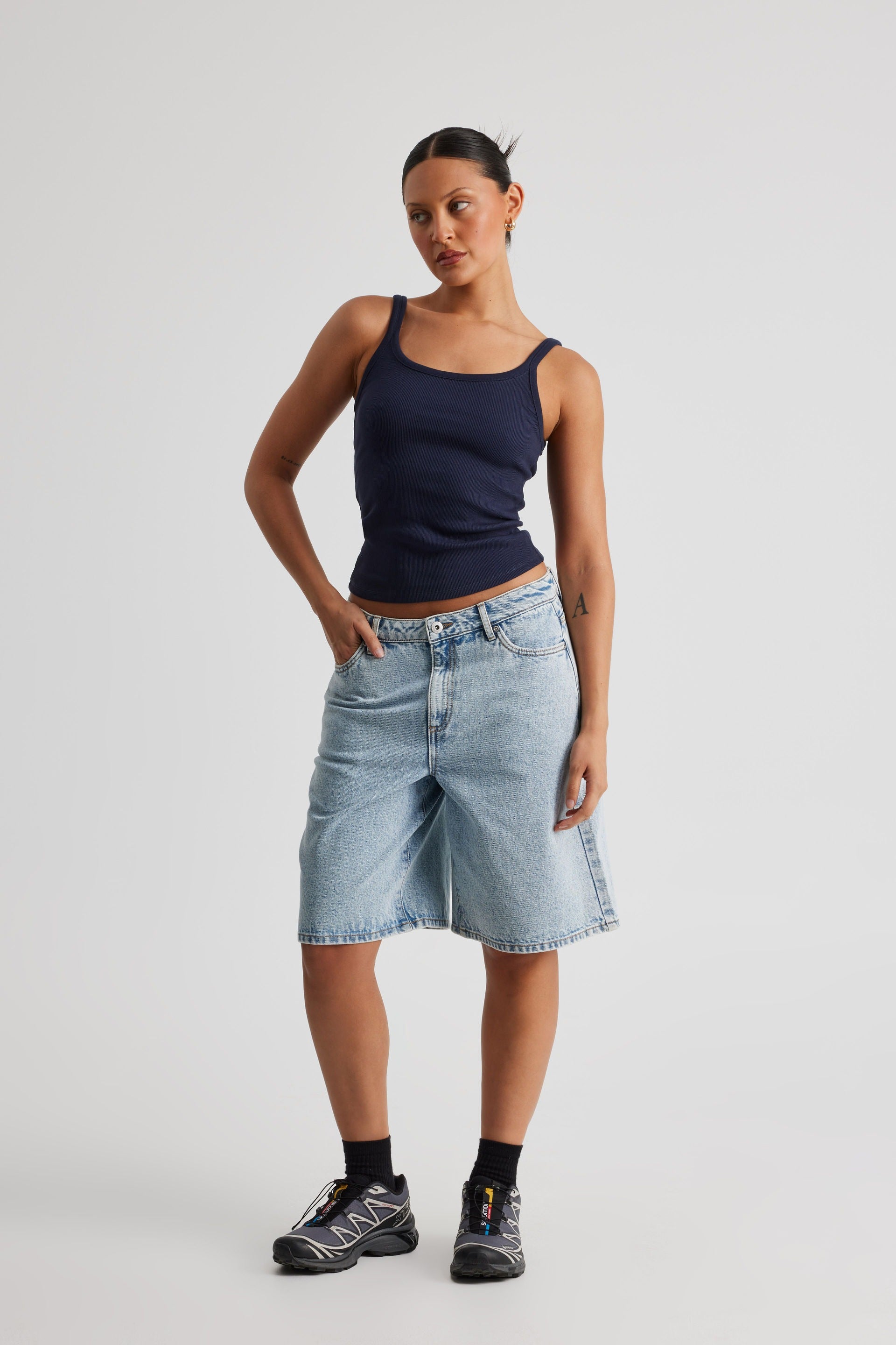 Adina tank top i bomullsblandning