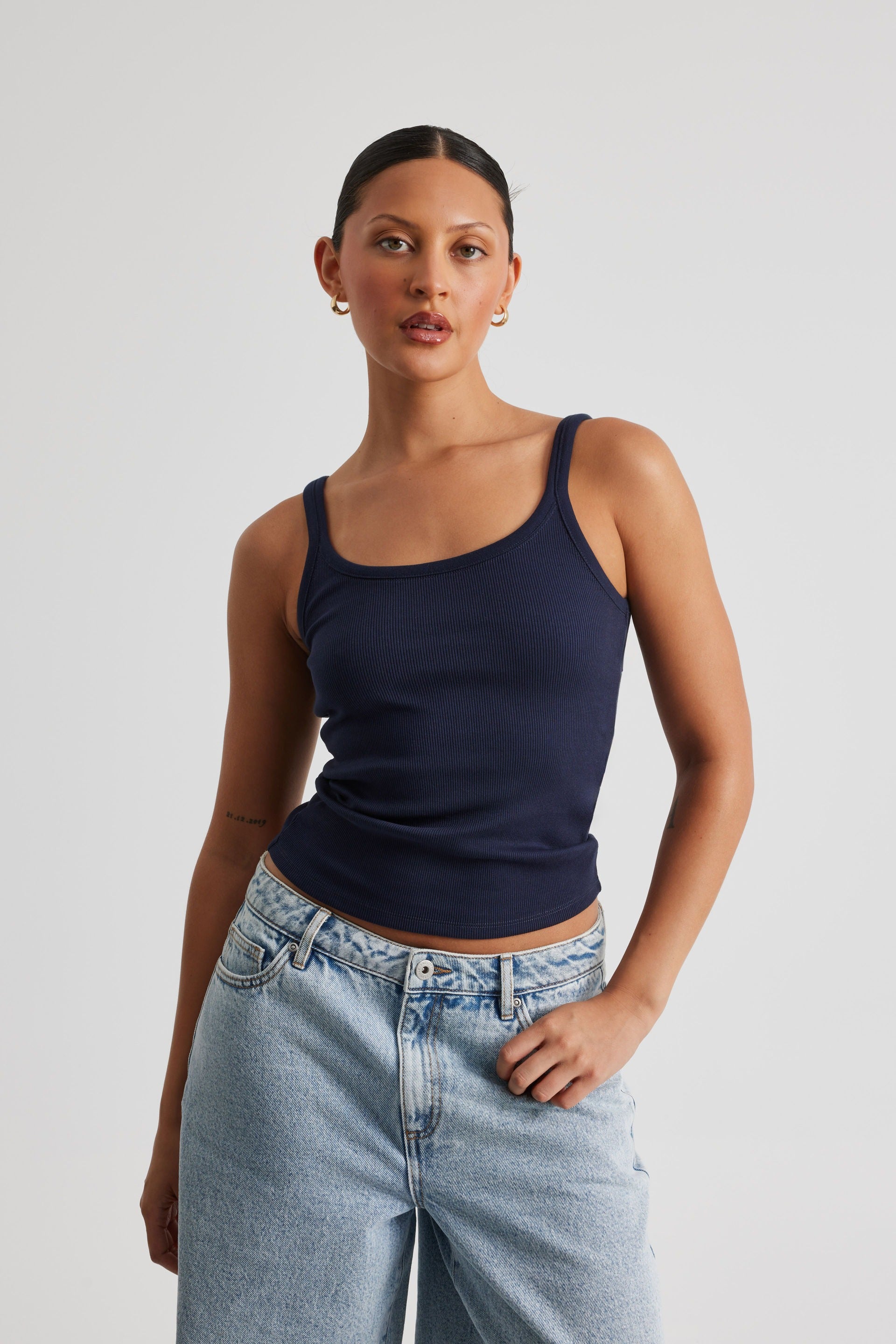 Adina tank top i bomullsblandning