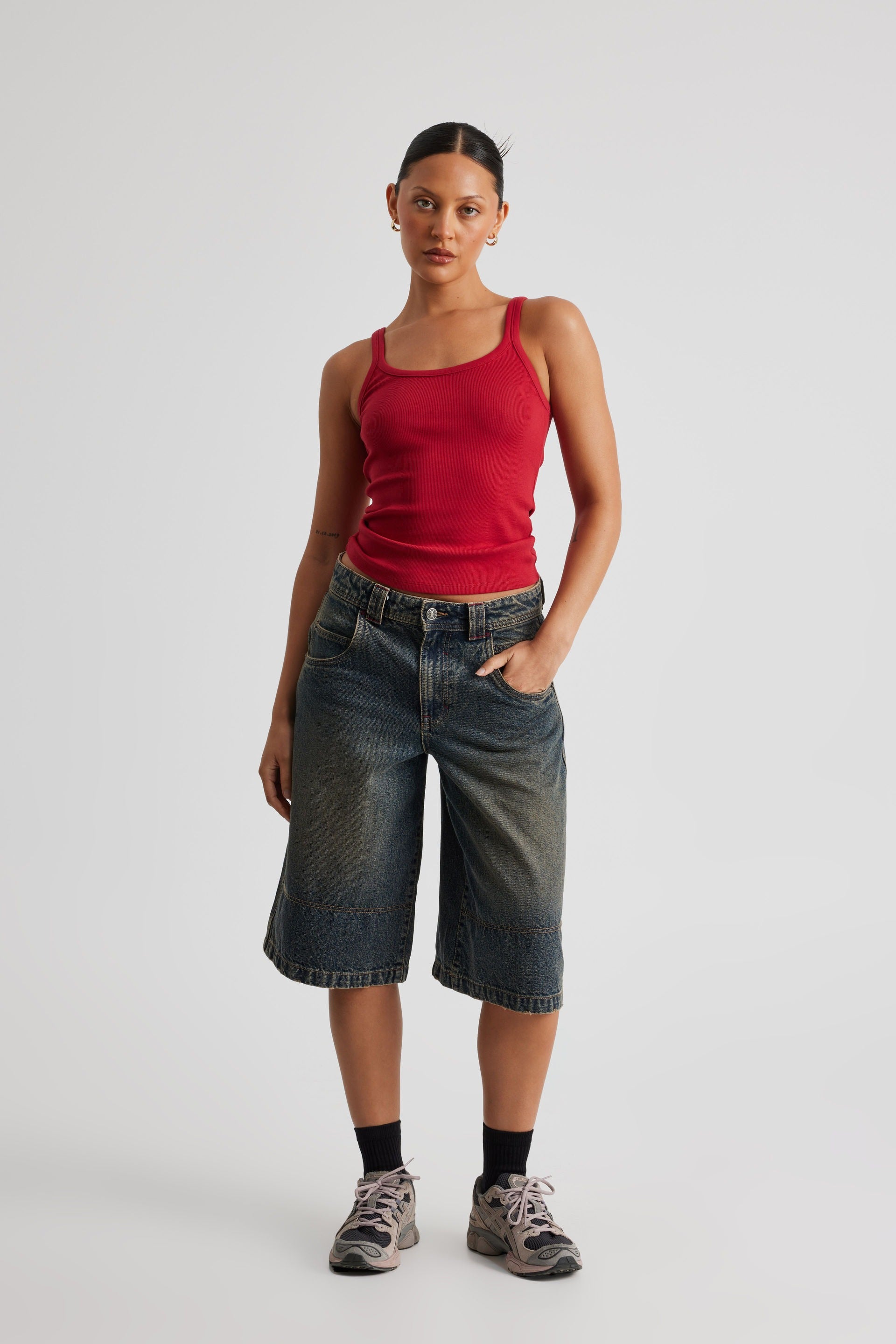 Adina tank top i bomullsblandning