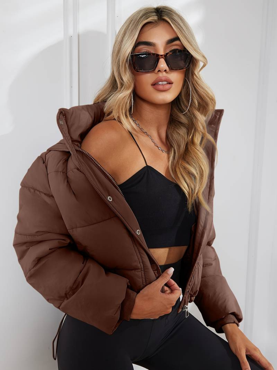 Plisserad jacka i slim-fit-modell