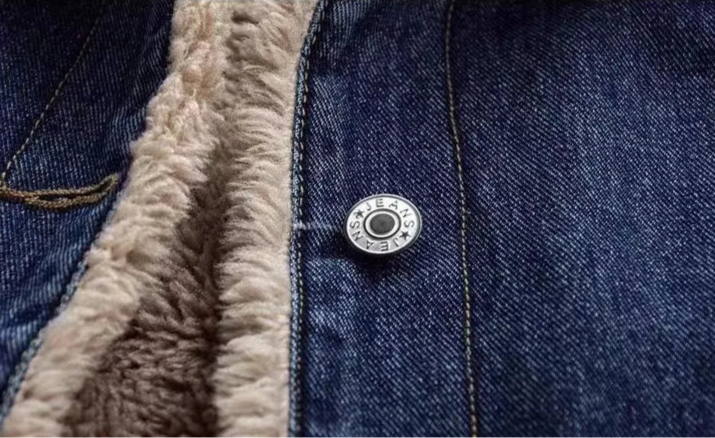 Vadderad väst denim i lammull
