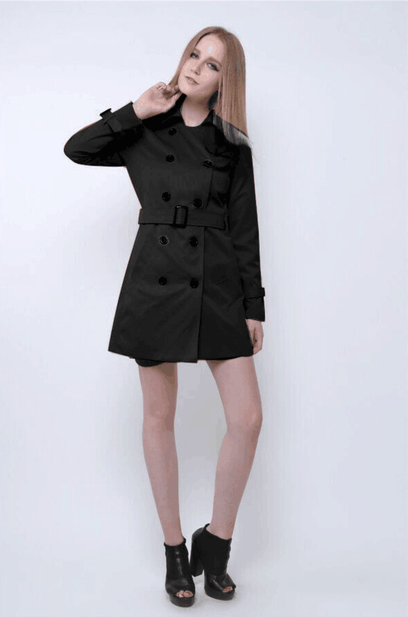 Elegant trenchcoat med smal passform