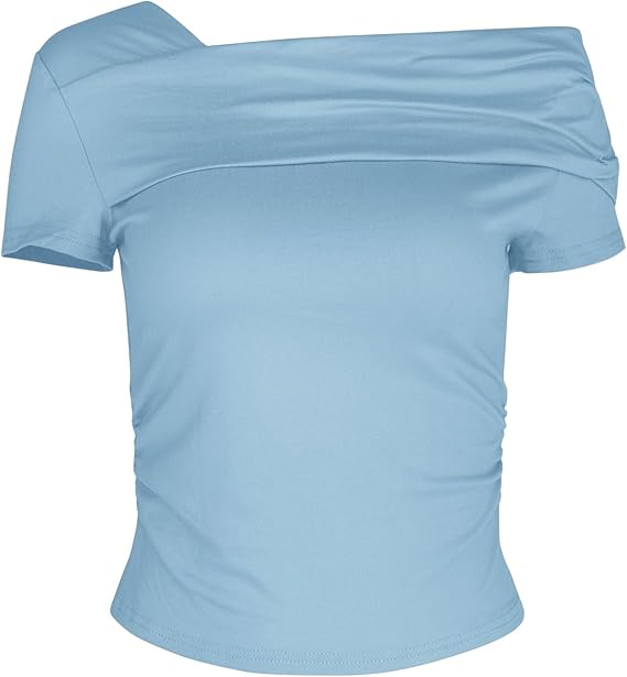Arriela crop top med en axel
