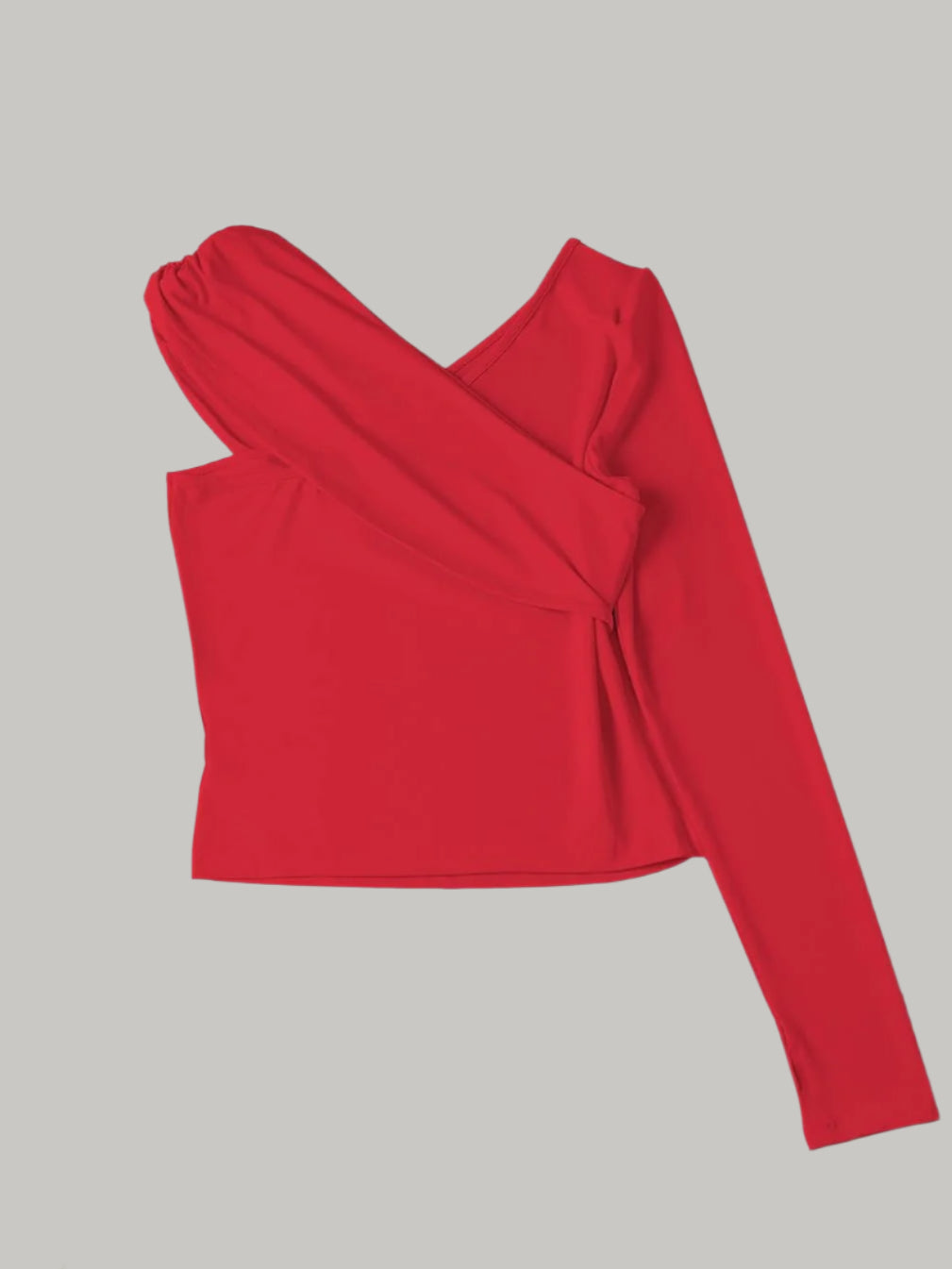 Ärmlös jerseytopp med asymmetrisk halsringning
