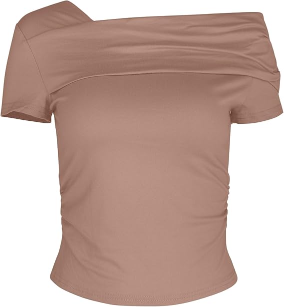 Arriela crop top med en axel