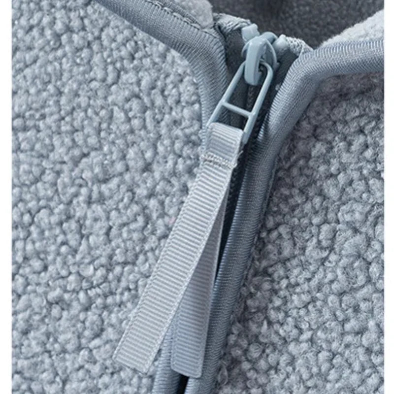 Huvtröja med dragkedja i polarfleece