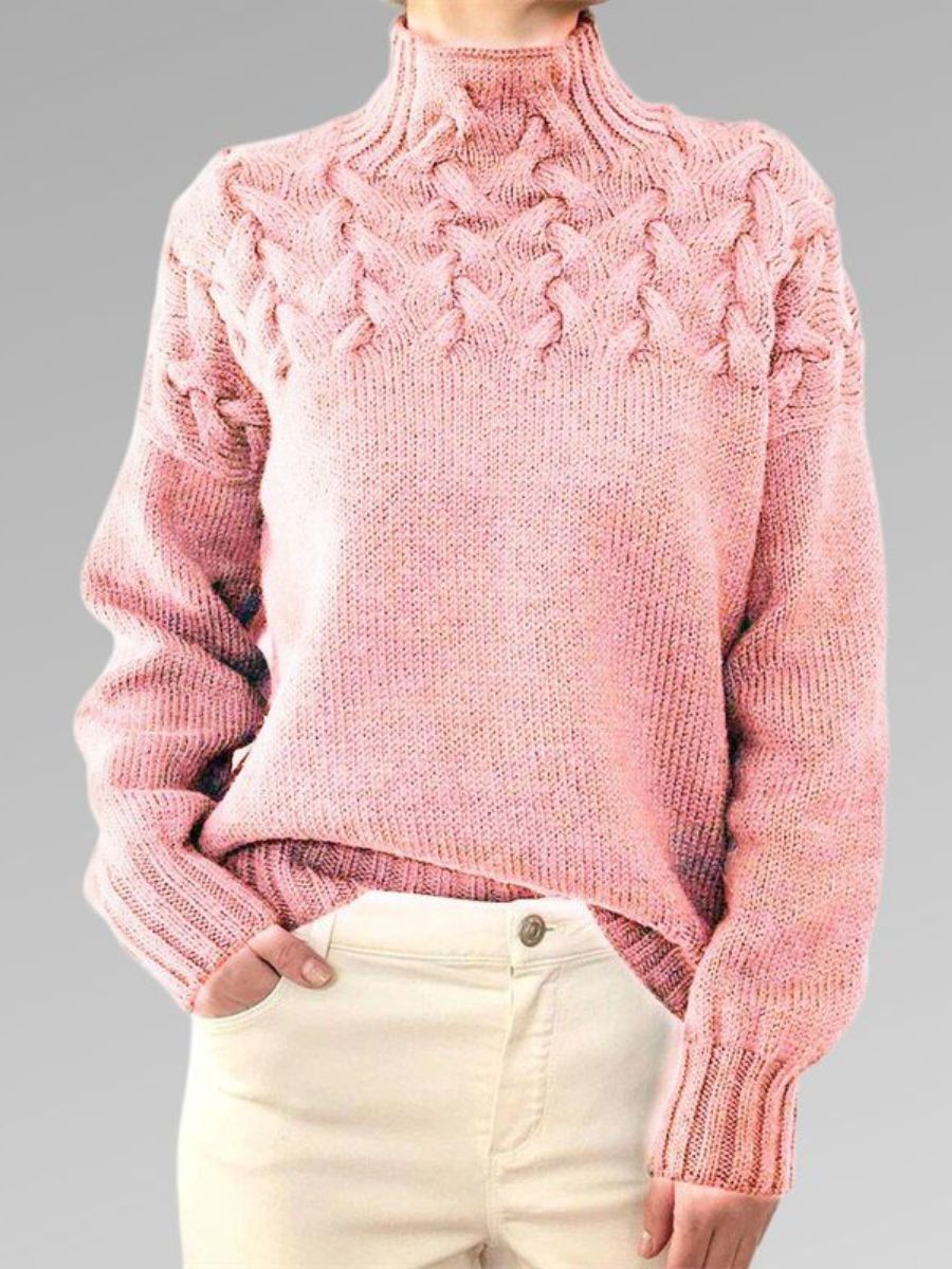 Elegant sicksackstickad tröja