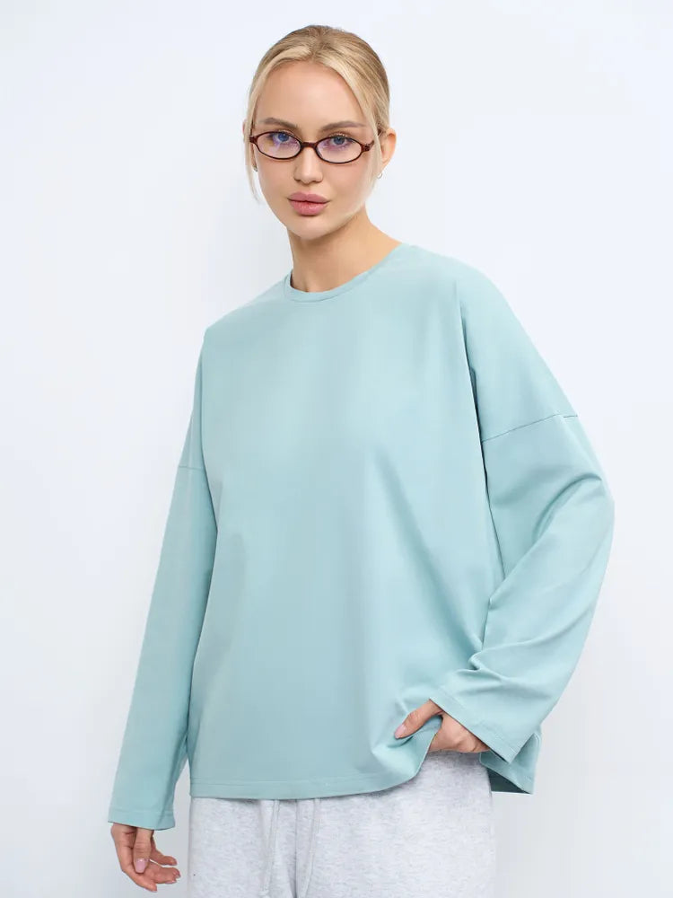 Chloe långärmad t-shirt med avslappnad passform