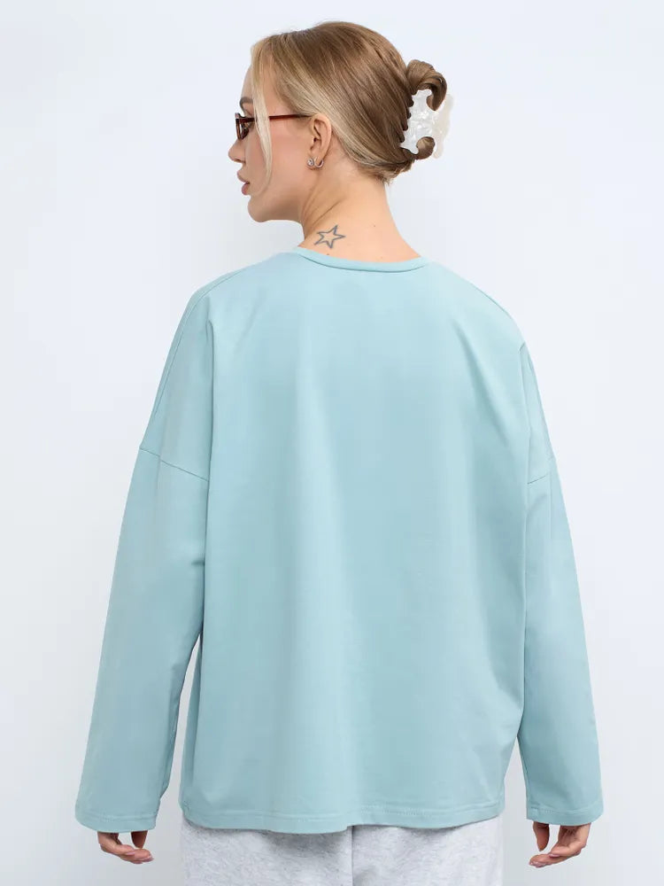 Chloe långärmad t-shirt med avslappnad passform