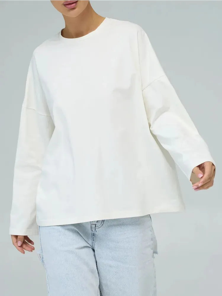 Chloe långärmad t-shirt med avslappnad passform