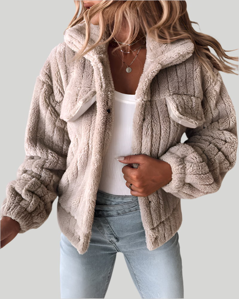 Luna fleece jacka med huva