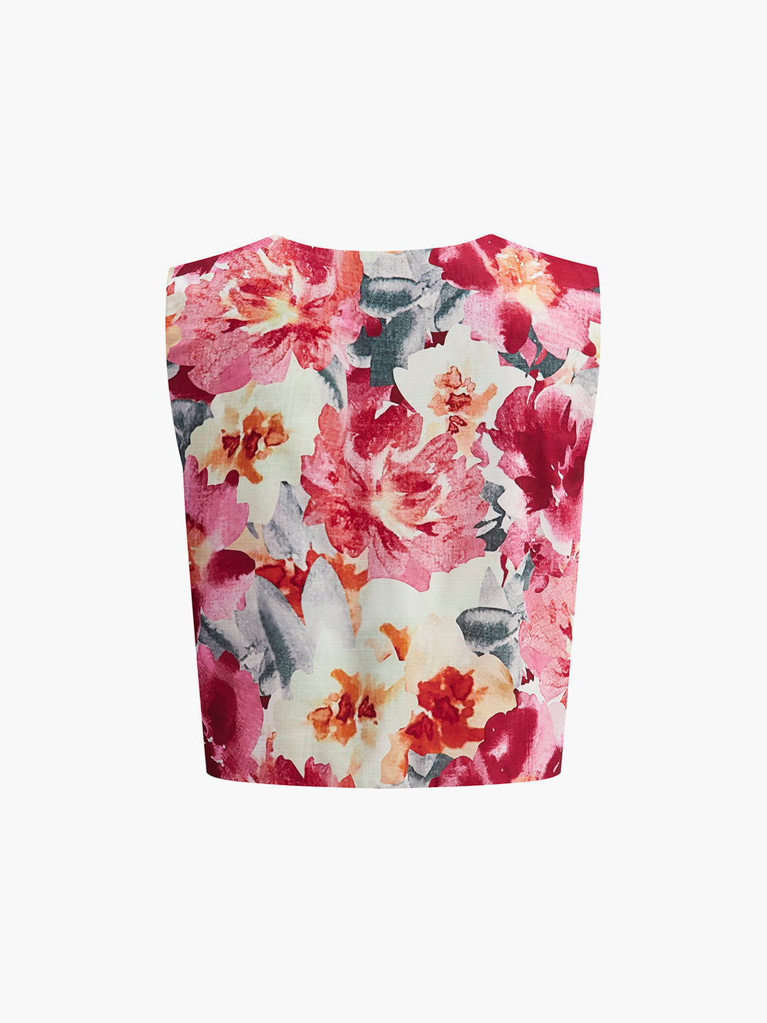Blommig ärmlös topp och shorts