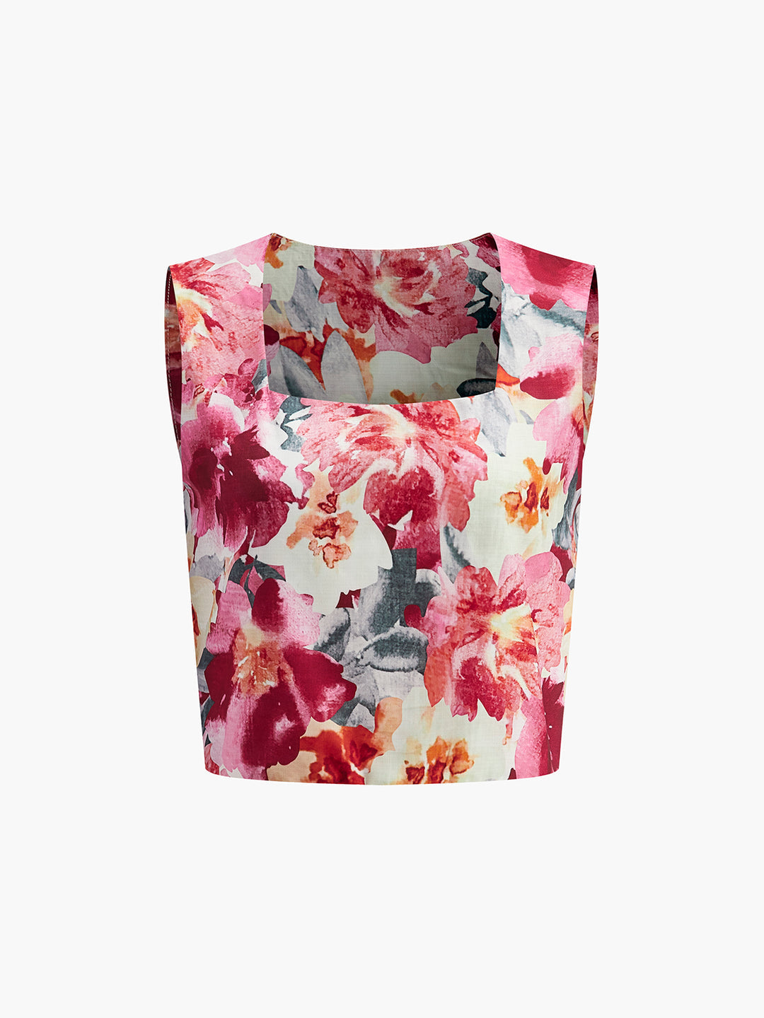 Blommig ärmlös topp och shorts