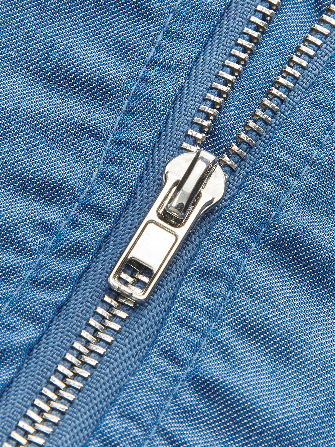 Denim halternecktopp med halsrem