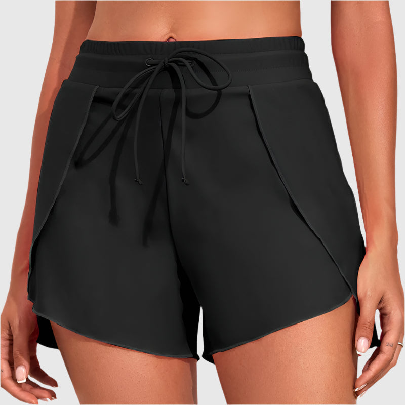 Andningsbara shorts med hög midja