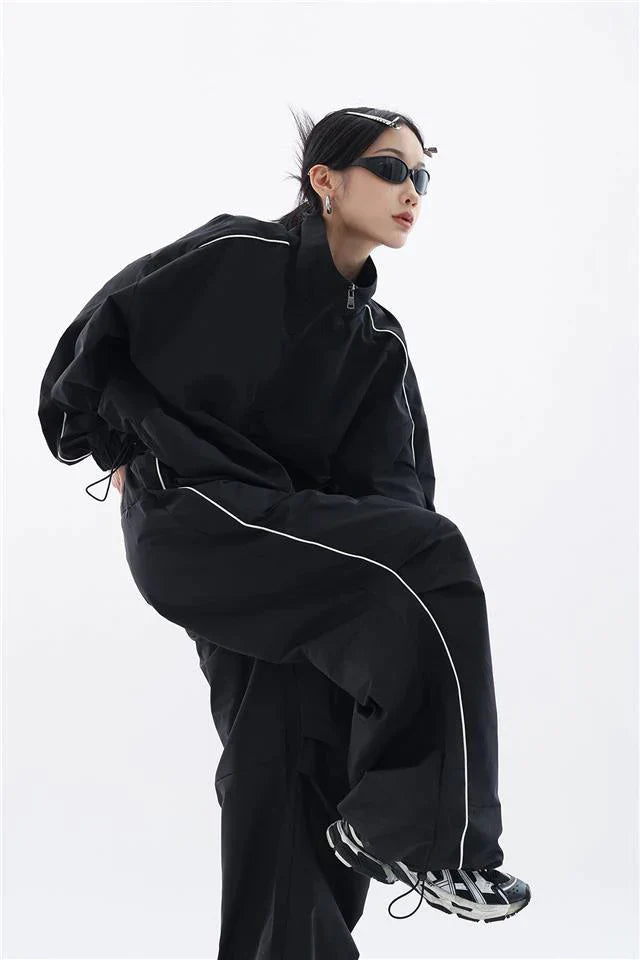 Svart oversized sportdräkt