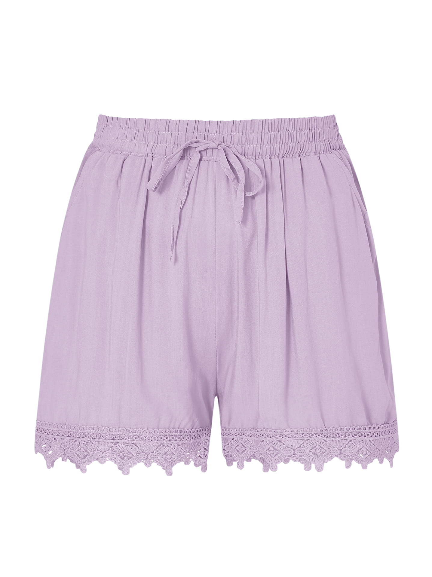 Shorts med spetskant
