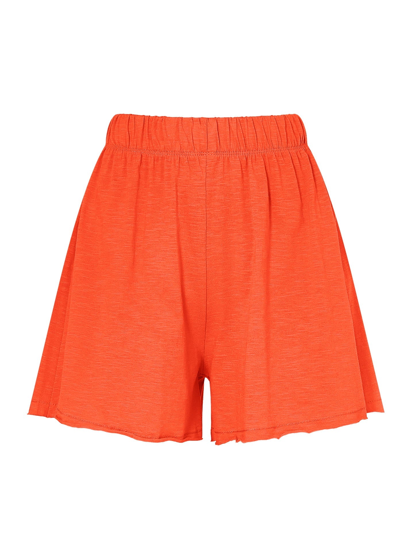 Lösa shorts i bomull med hög midja