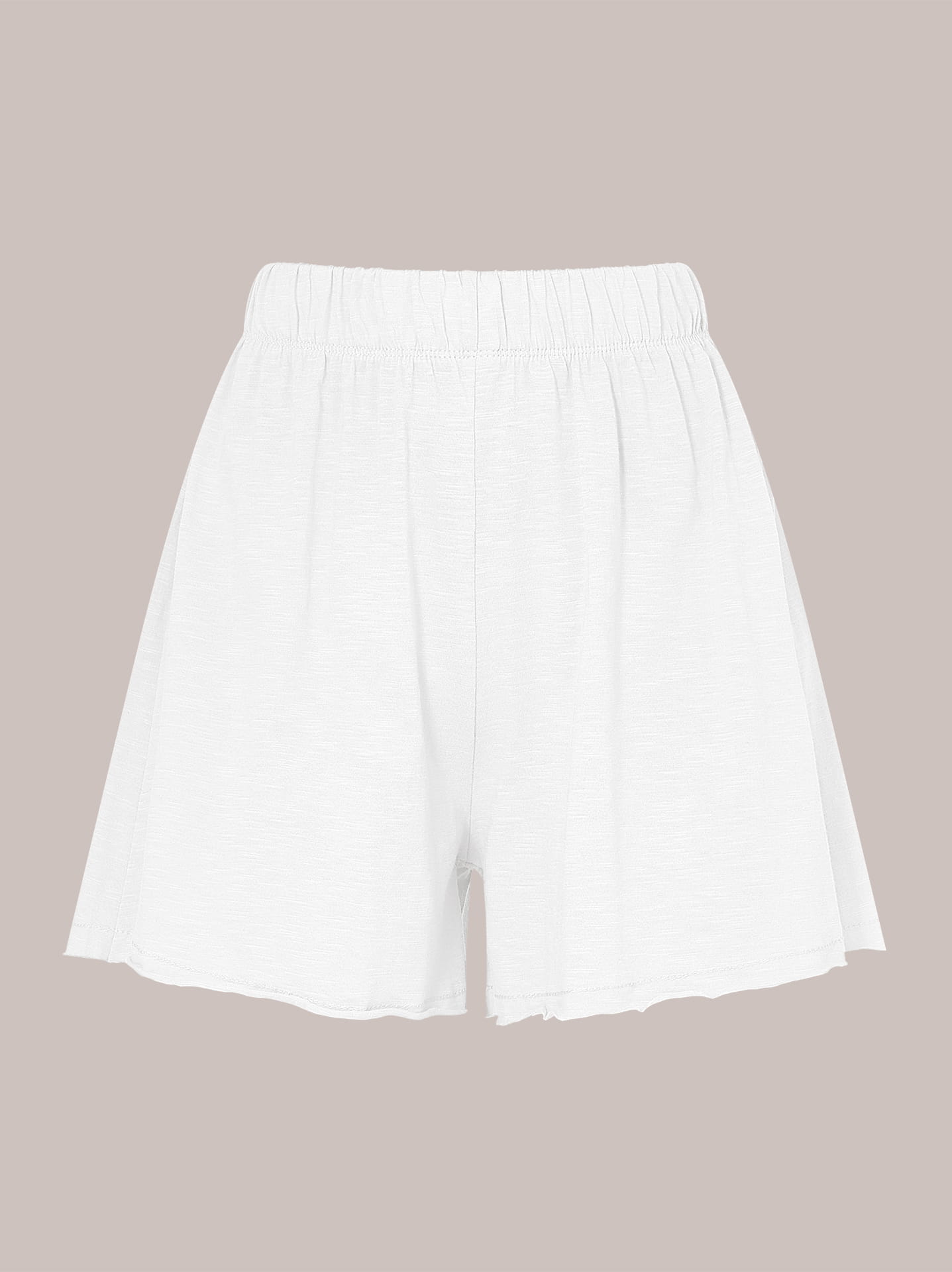 Lösa shorts i bomull med hög midja