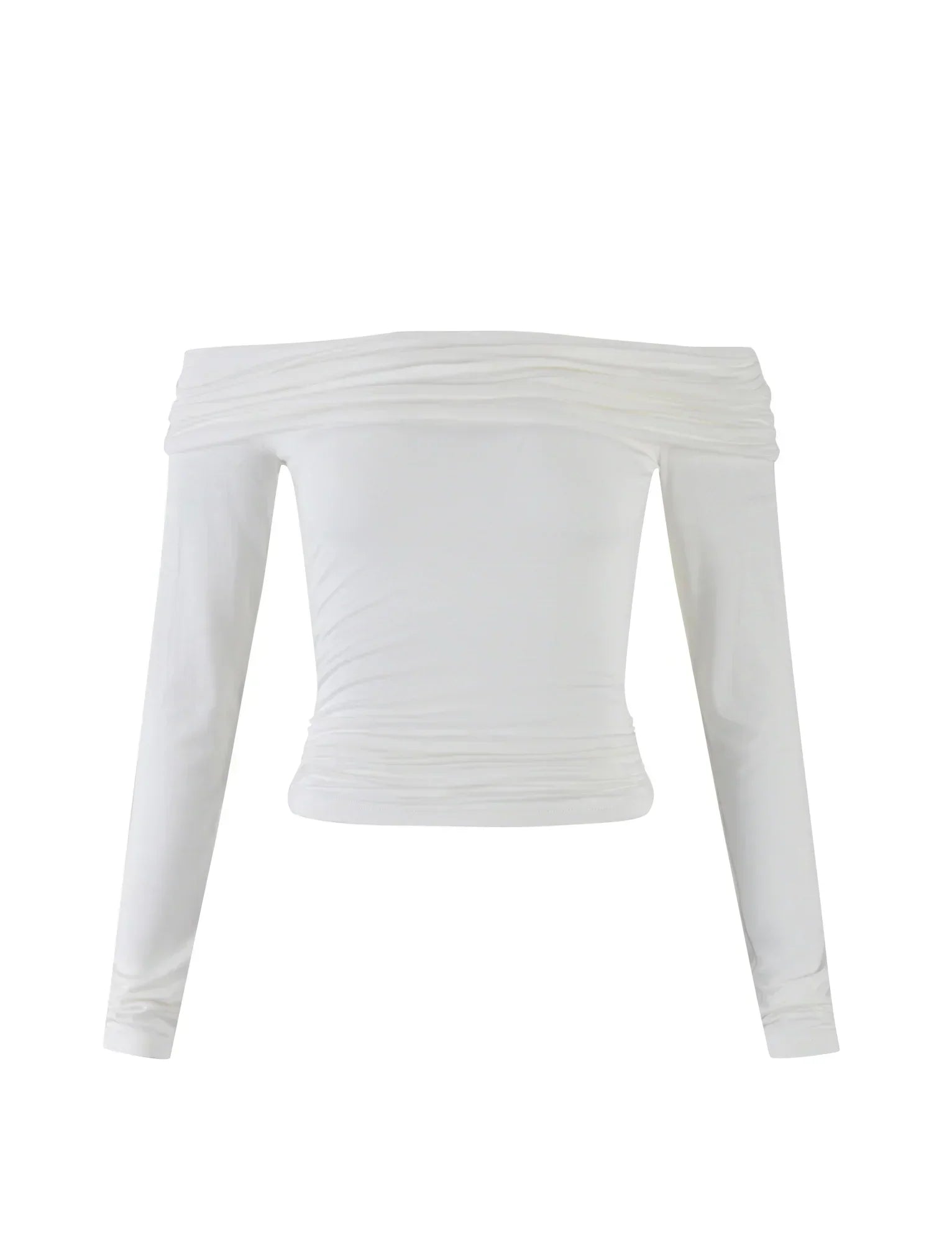 Snygg topp med off-shoulder-mönster och utskärning baktill
