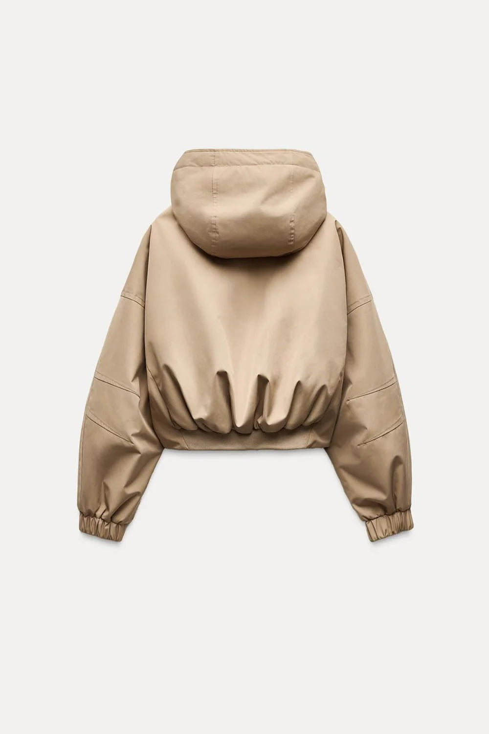 Qessia beige lös jacka med huva