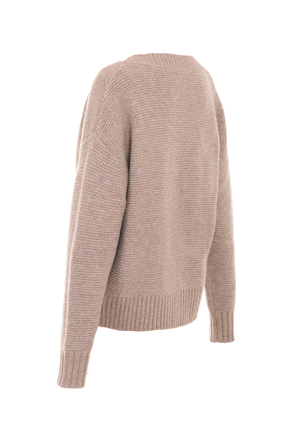 Stickad mjuk cardigan med bralette och leggings