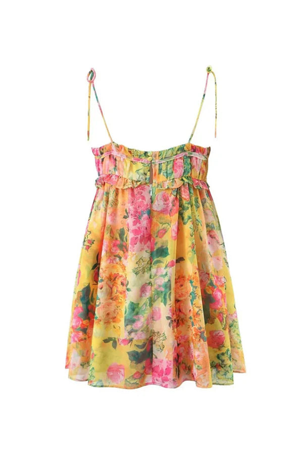 Artyna sommar miniklänning med blommönster