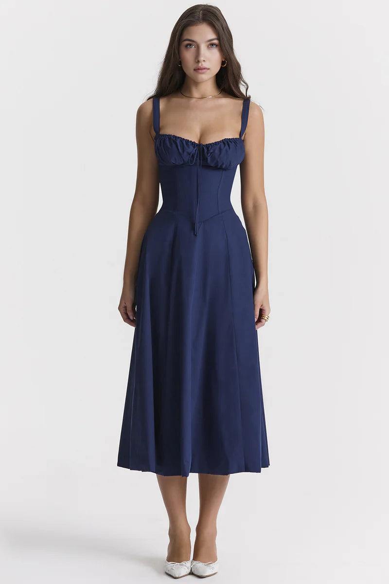 Mavie bustier midiklänning